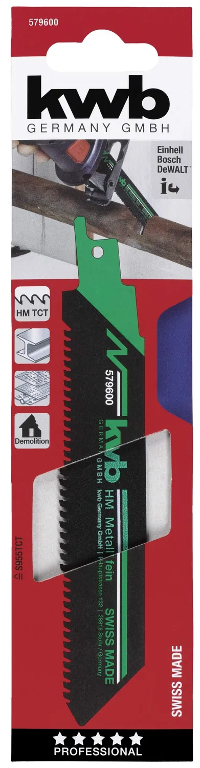 KWB Lama sciabola metallo duro 12 mm attacco universale