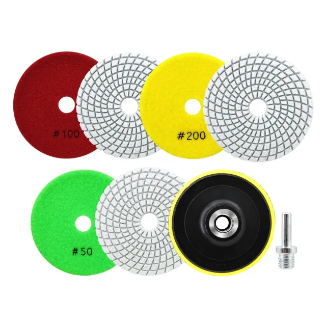 Sanleetek Tamponi Diamantati 100 mm Set 6 pz Lucidatura