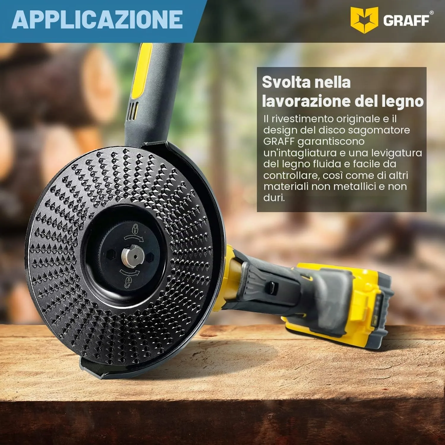 Graff disco raspa legno 125 mm intaglio smerigliatrice