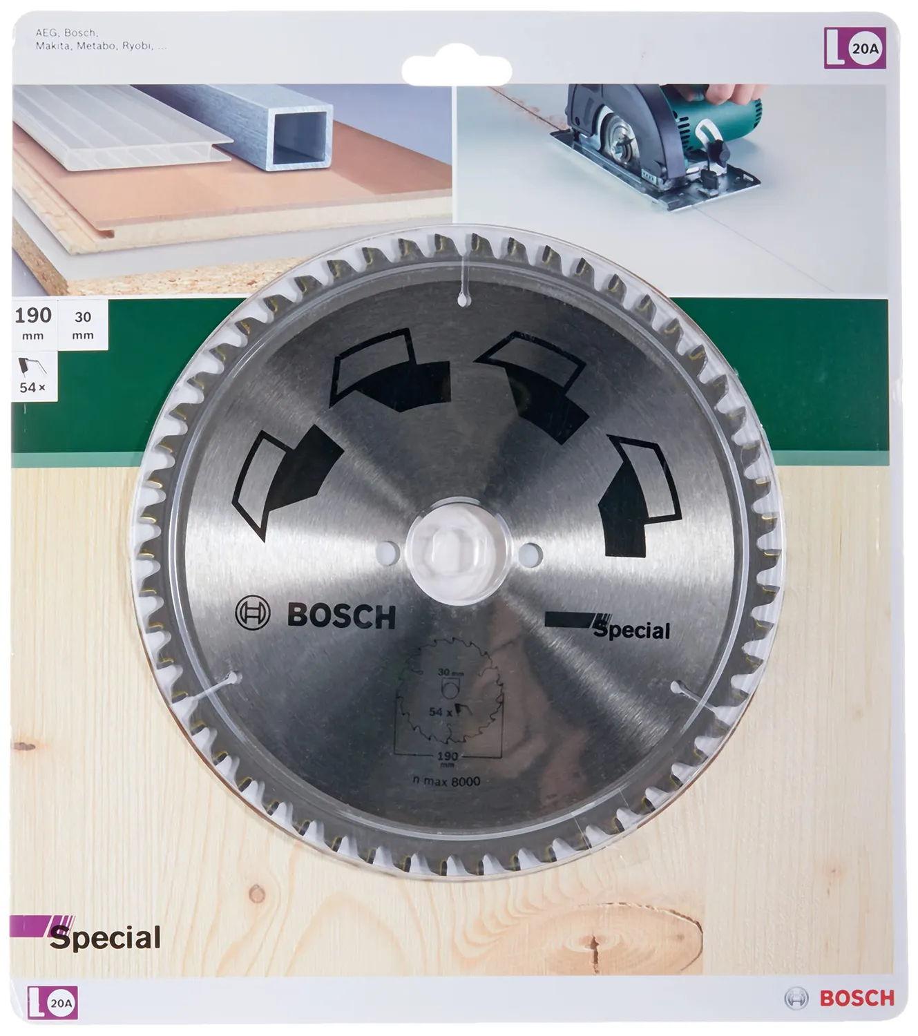 Bosch Expert lama circolare 190x30 54 denti legno