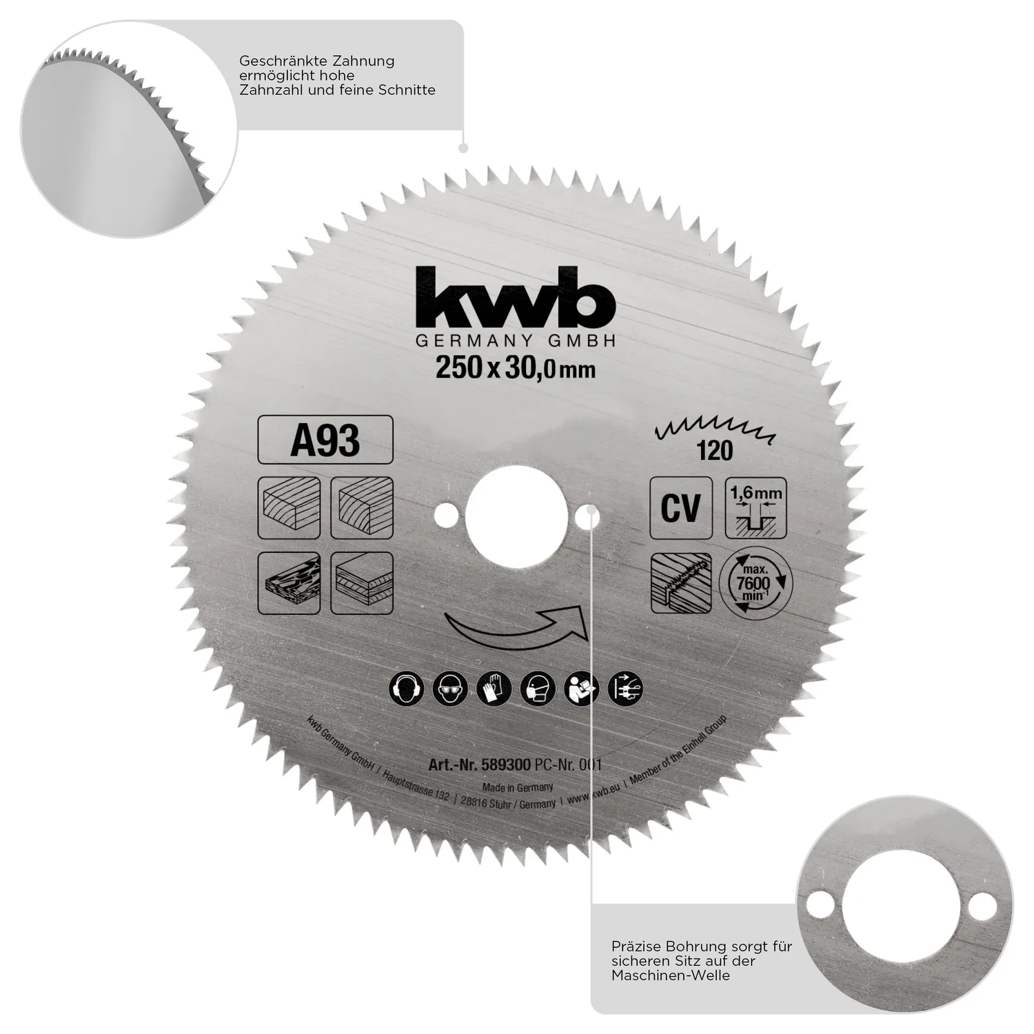 KWB Lama Sega Circolare 230x30 mm 72 Denti Legno