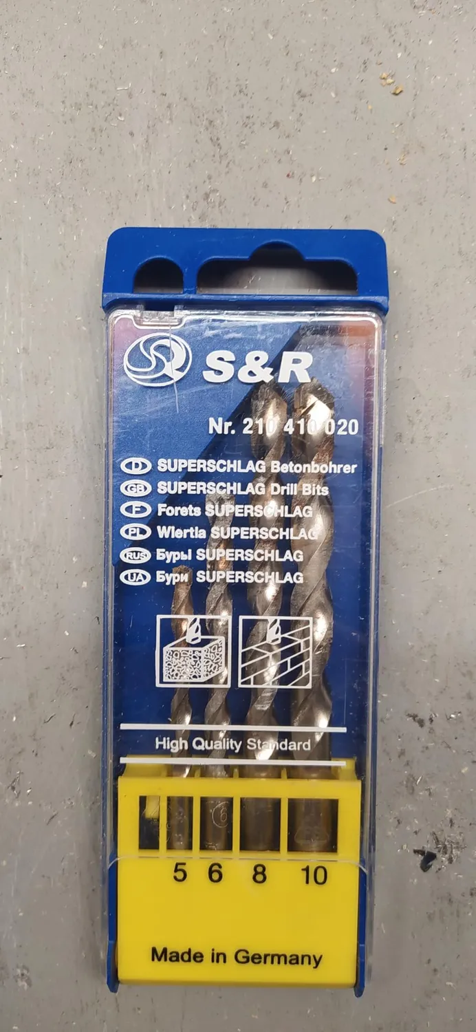 S&R Set 7 Punte Muro 4-12 mm Cemento Pietra