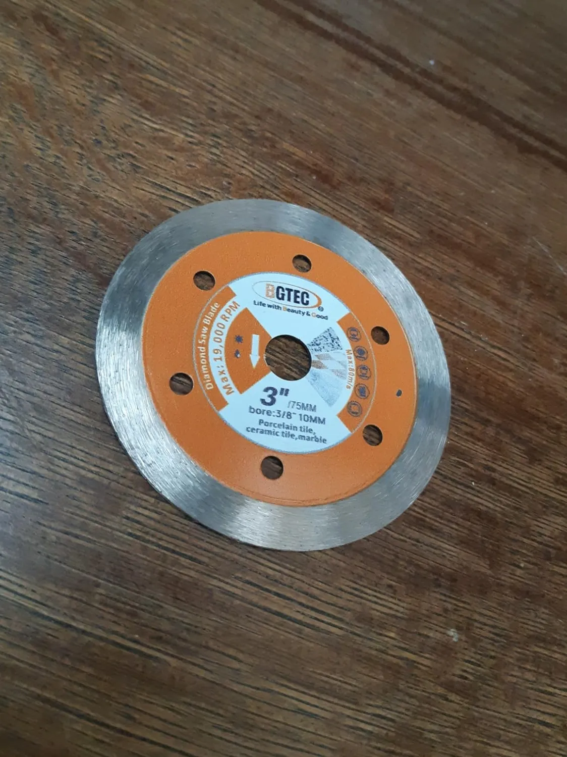 BGTEC Disco Diamantato 75 mm Ceramica 3 Pezzi