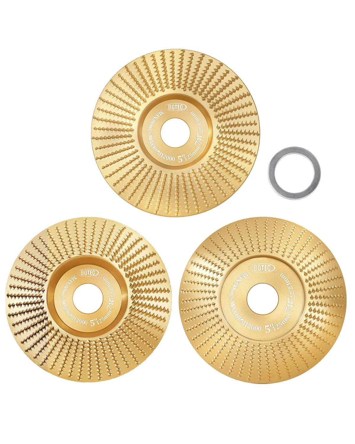 BGTEC dischi raspa legno 100+75 mm 5 pezzi
