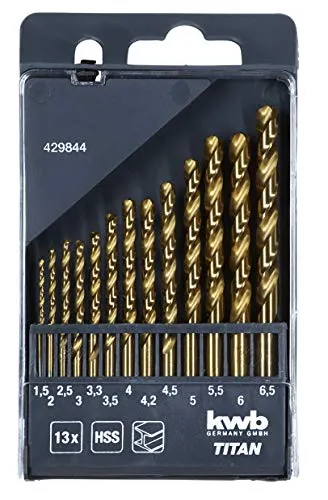KWB Kraftixx 429844 set punte HSS TiN 13 pezzi metallo