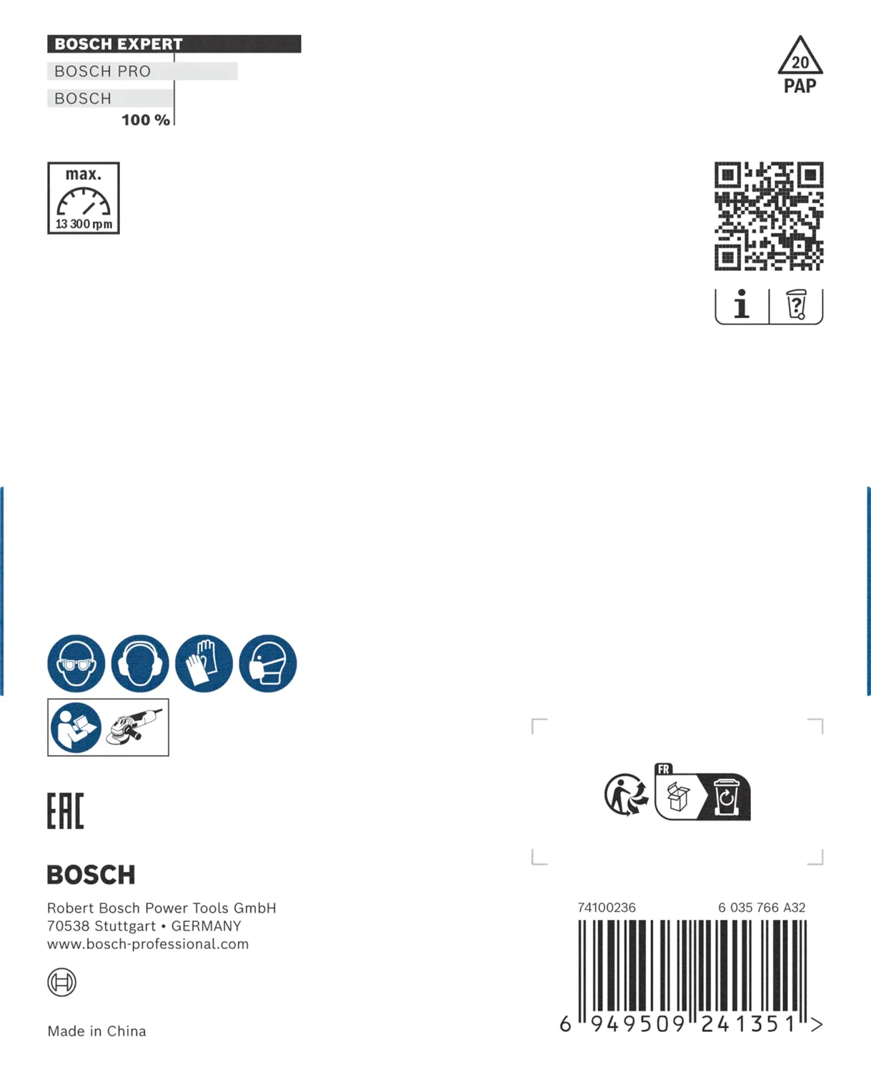 Bosch Expert mola a tazza 115 mm multimateriale