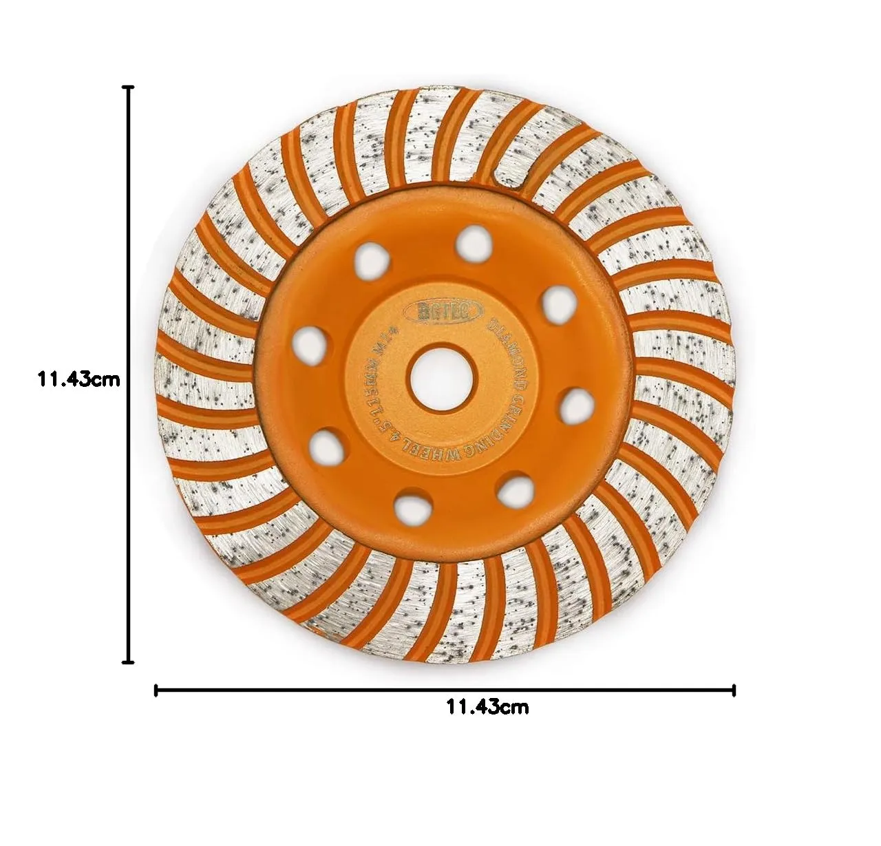 BGTEC Mola diamantata Turbo Row 115 mm M14 per cemento