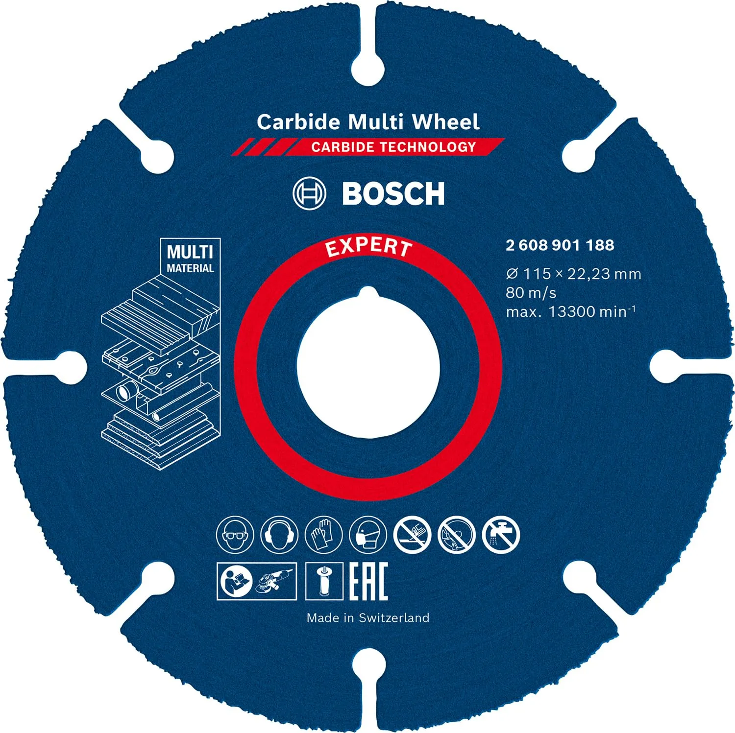 Bosch Expert Carbide Multi Wheel disco taglio 115 mm multimat.