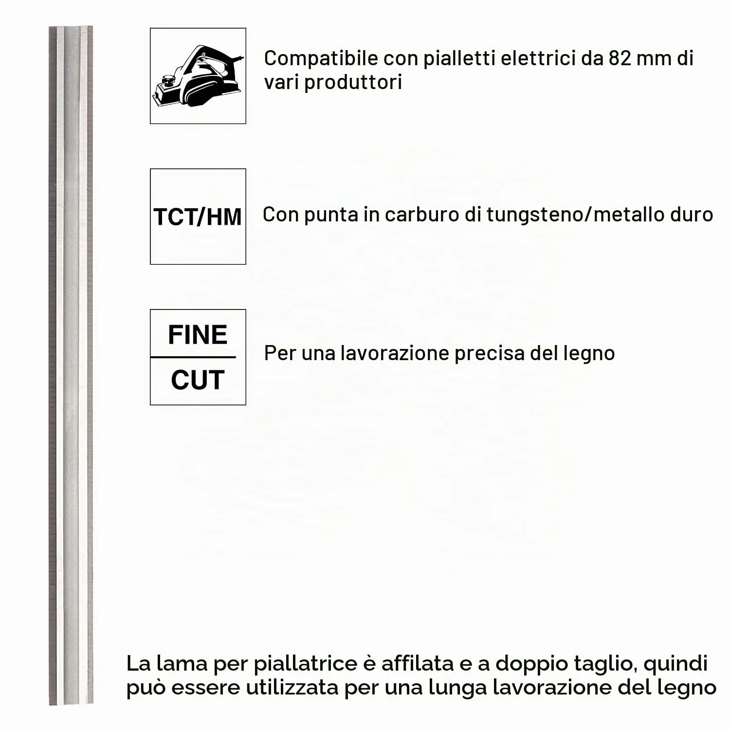 Graff Lama Pialla 82 mm TCT Reversibile per Legno
