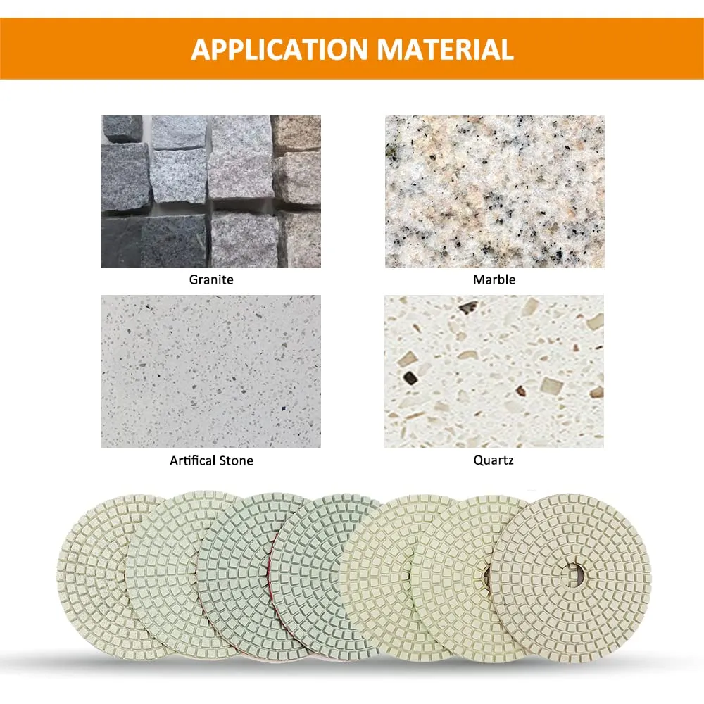 BGTEC MAB dischi diamantati lucidatura 100 mm 8 pezzi umido