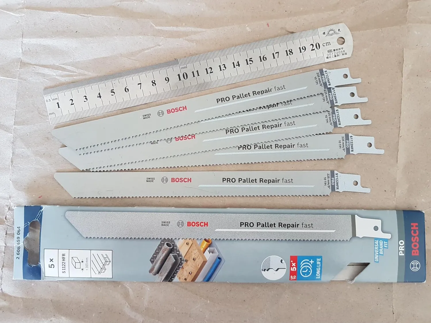 Bosch Expert Pro Pallet S1022HFR lama sciabola 200 mm 5 pezzi