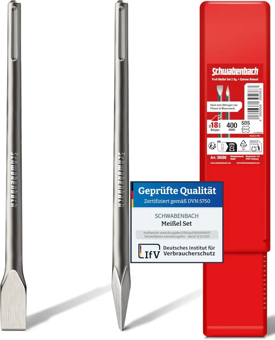 Schwabenbach Scalpello Piastrelle SDS-Max 80x300mm Piegato
