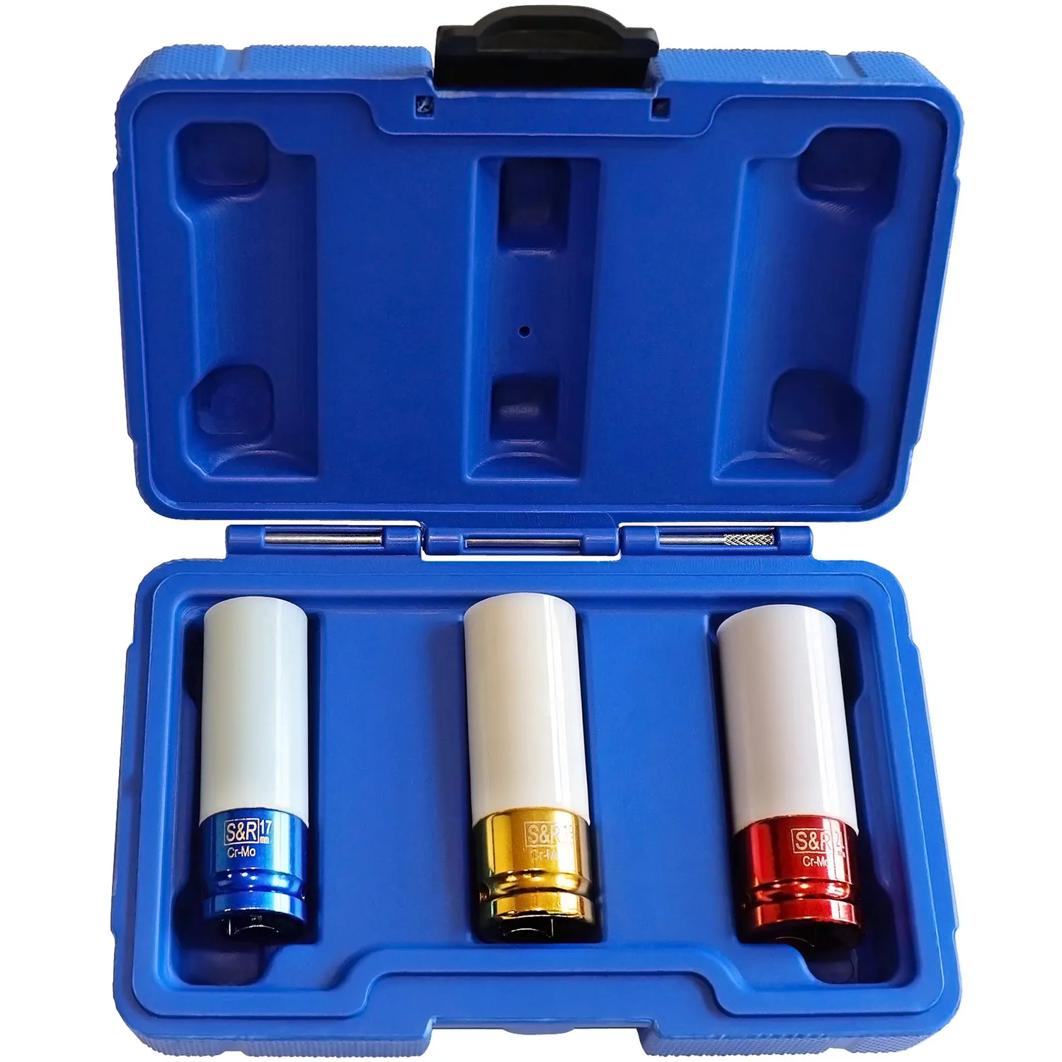 S&R Set 4 Bussole Cerchi Lega 1/2" 15-21mm Cr-Mo