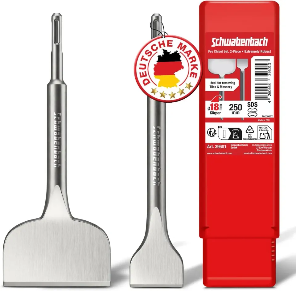 Schwabenbach scalpelli SDS Plus 250 mm set 2 pezzi 100 mm
