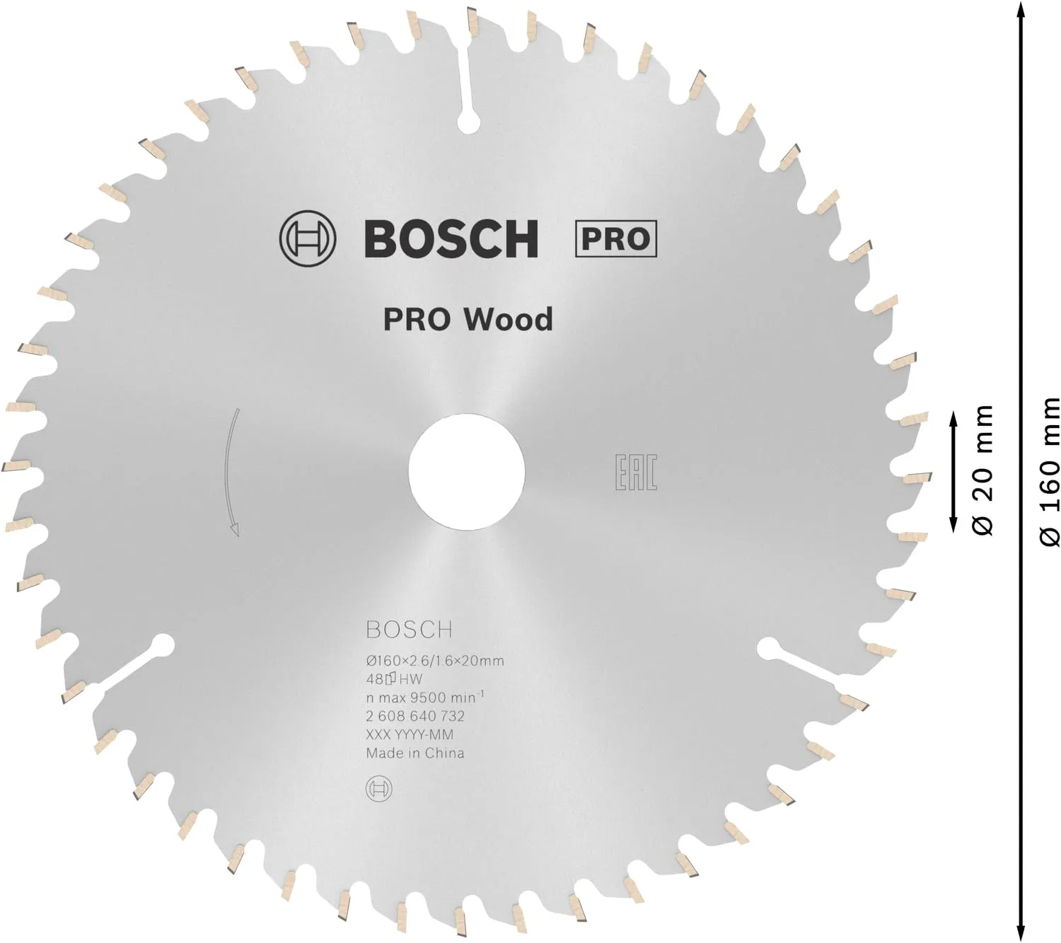 Bosch Expert Optiline 2608640732 lama circolare 160mm 48 denti