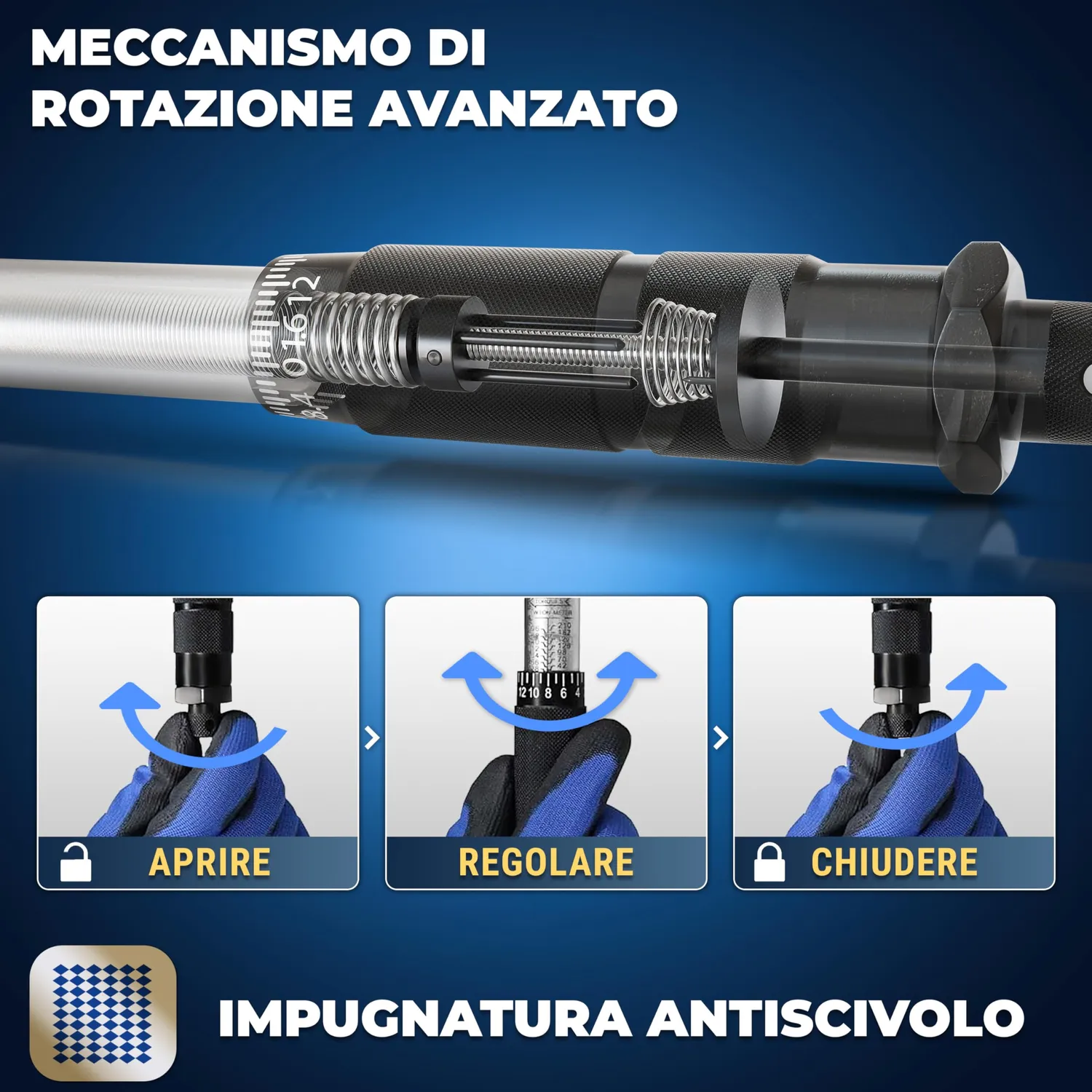 S&R Chiave dinamometrica 1/4 5-25Nm bici 7 inserti