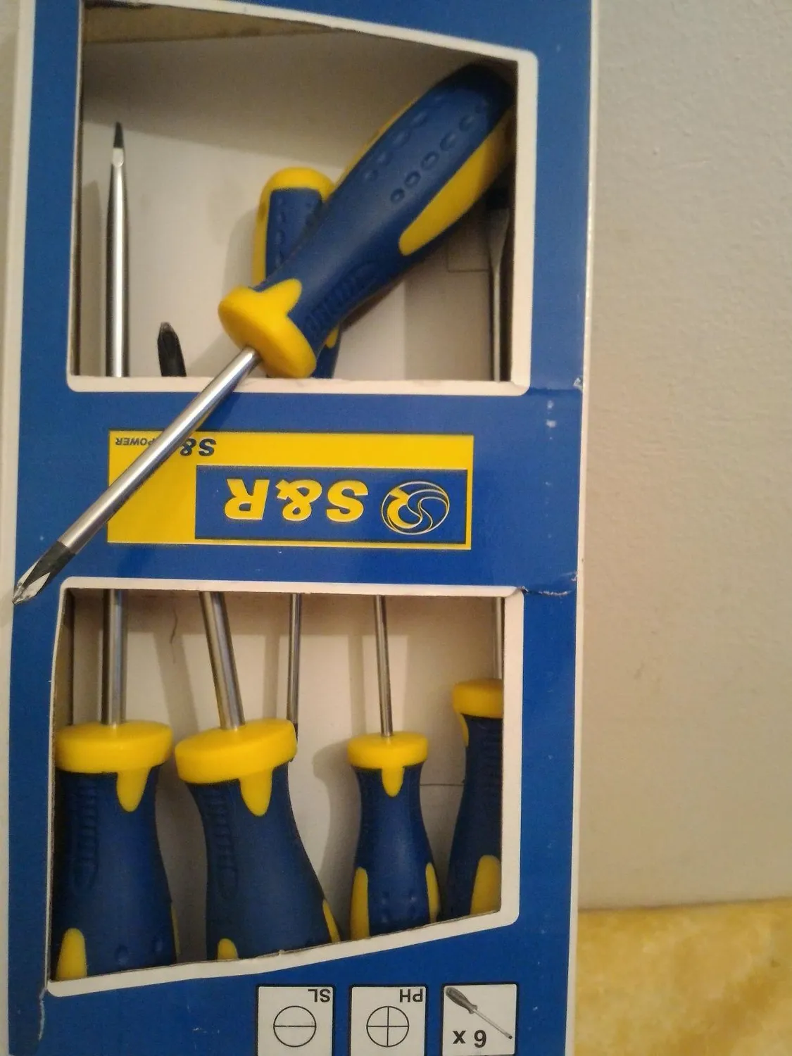 S&R set cacciaviti magnetici professionali 6 pezzi taglio croce