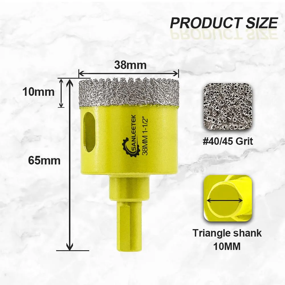 SANLEETEK fresa diamantata 38 mm 2 pezzi per gres