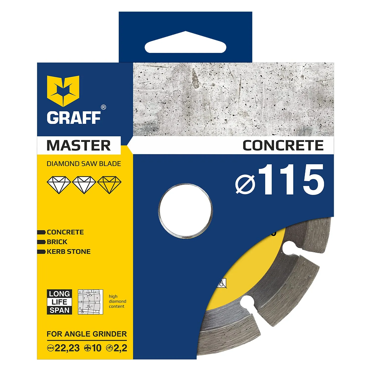 Graff disco diamantato 115 mm cemento granito turbo