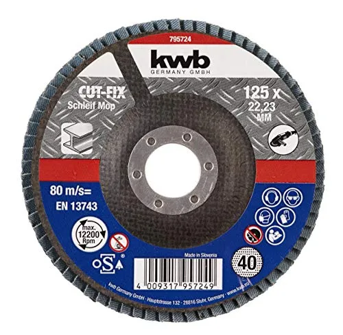 KWB Cut-Fix 795724 disco lamellare 125 mm grana 40