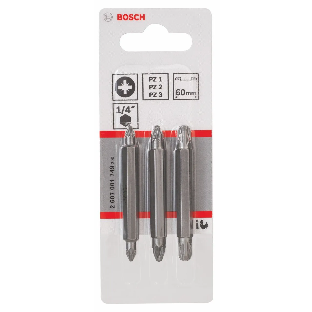 Bosch 2607001749 set bit doppie 3 pz avvitatura