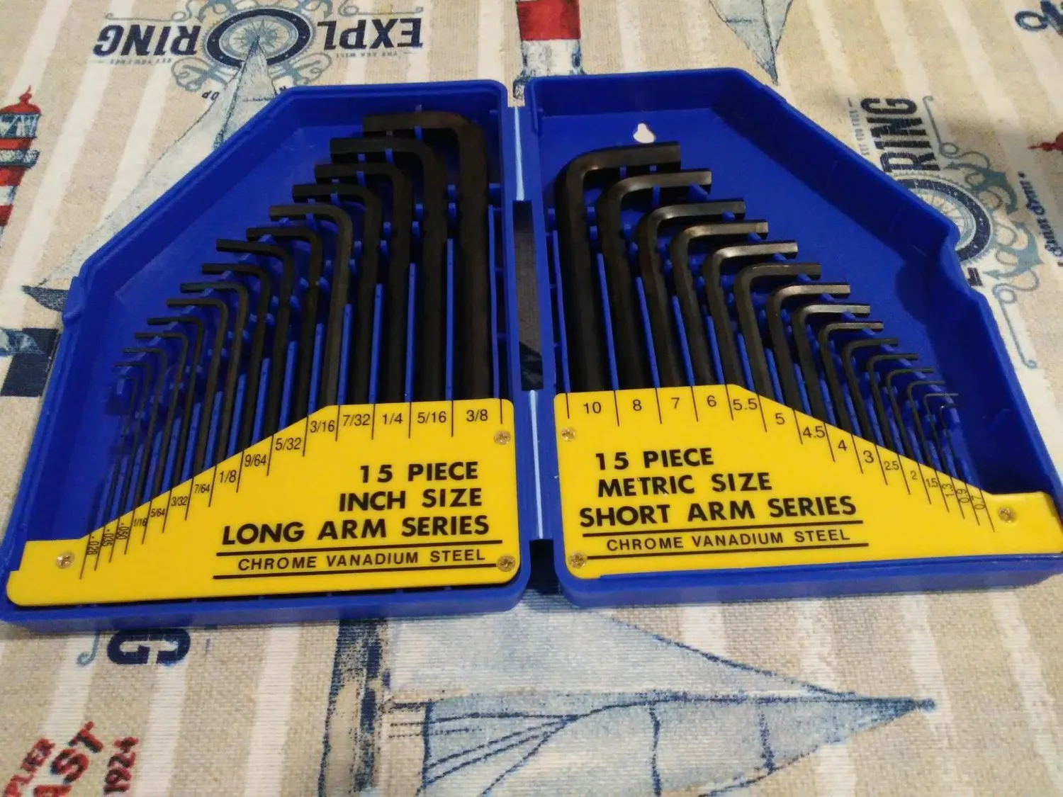 S&R set chiavi a brugola esagonali 30 pz metriche e pollici