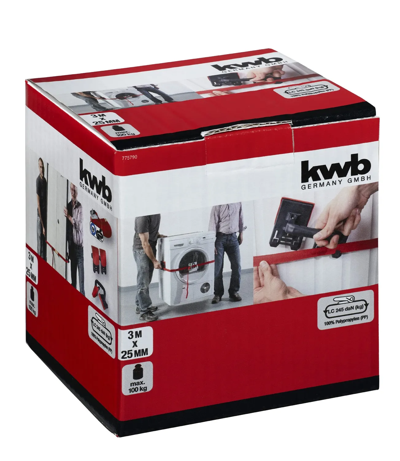 KWB Kraftixx Set Cinghia Trasporto Mobili 3 m fino 100 kg
