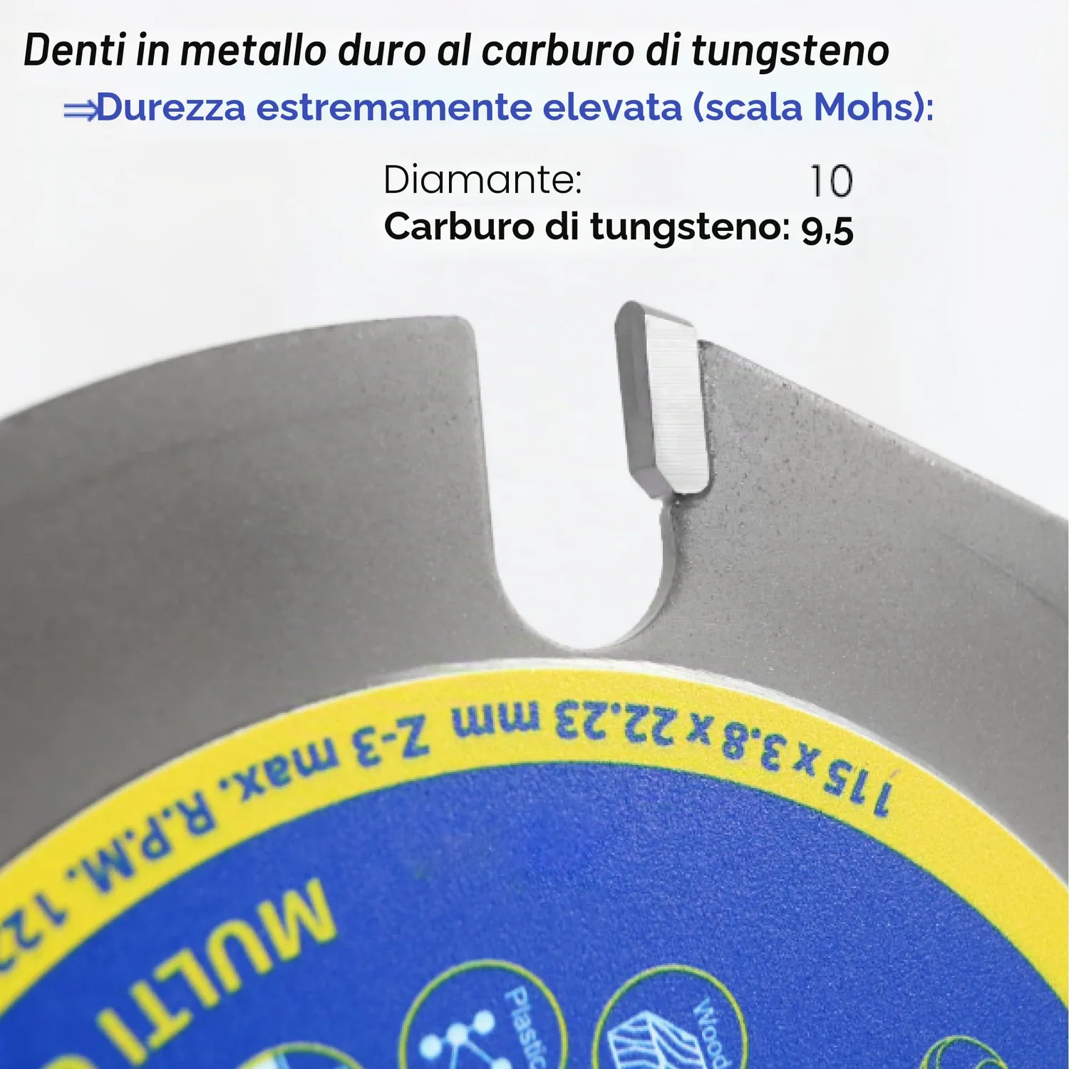 S&R disco legno 115 mm TCT 3 denti per smerigliatrice