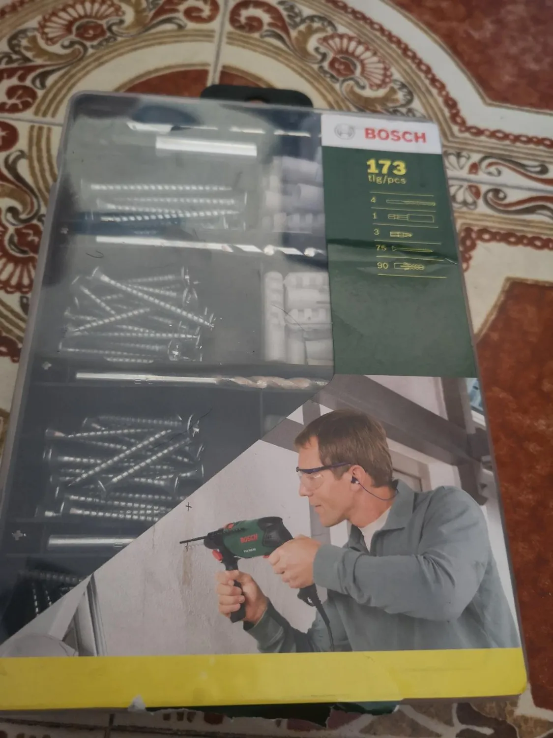 Bosch 2607019511 set fissaggio 173 pezzi tasselli viti