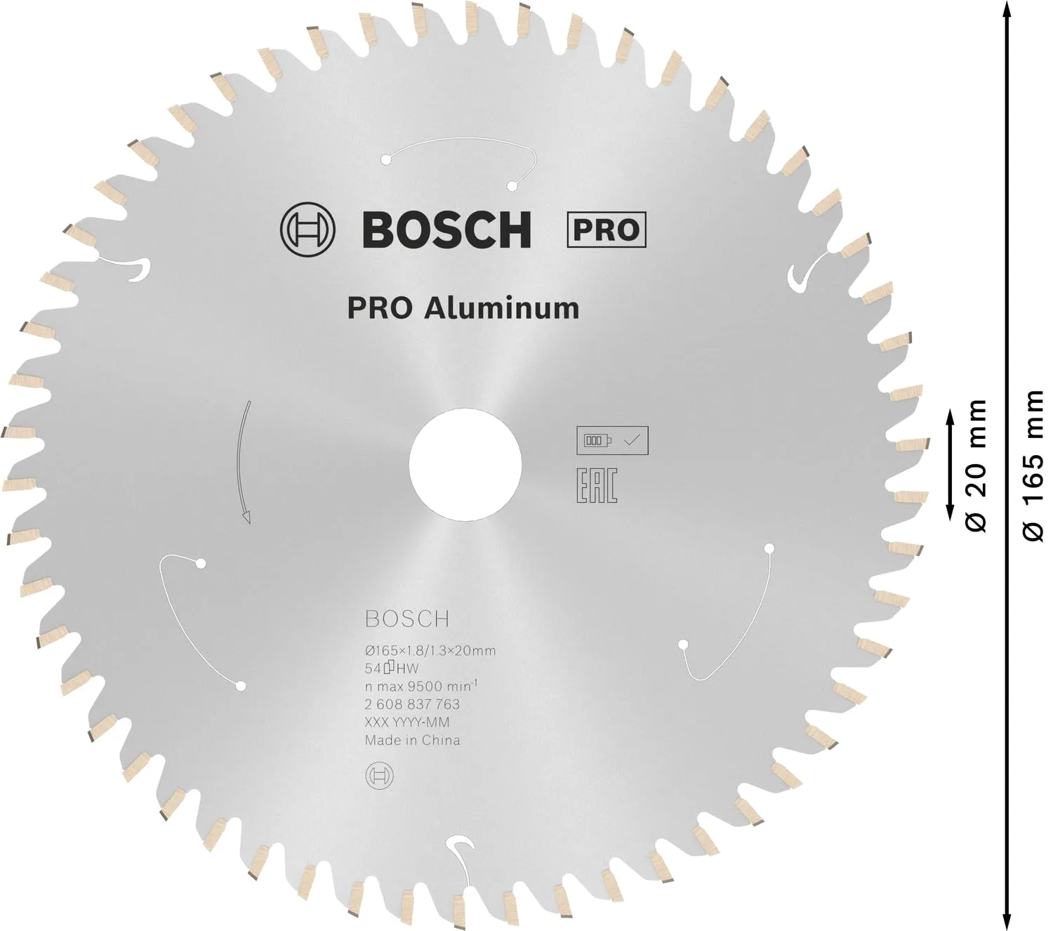 Bosch PRO Aluminium lama circolare cordless per alluminio e legno