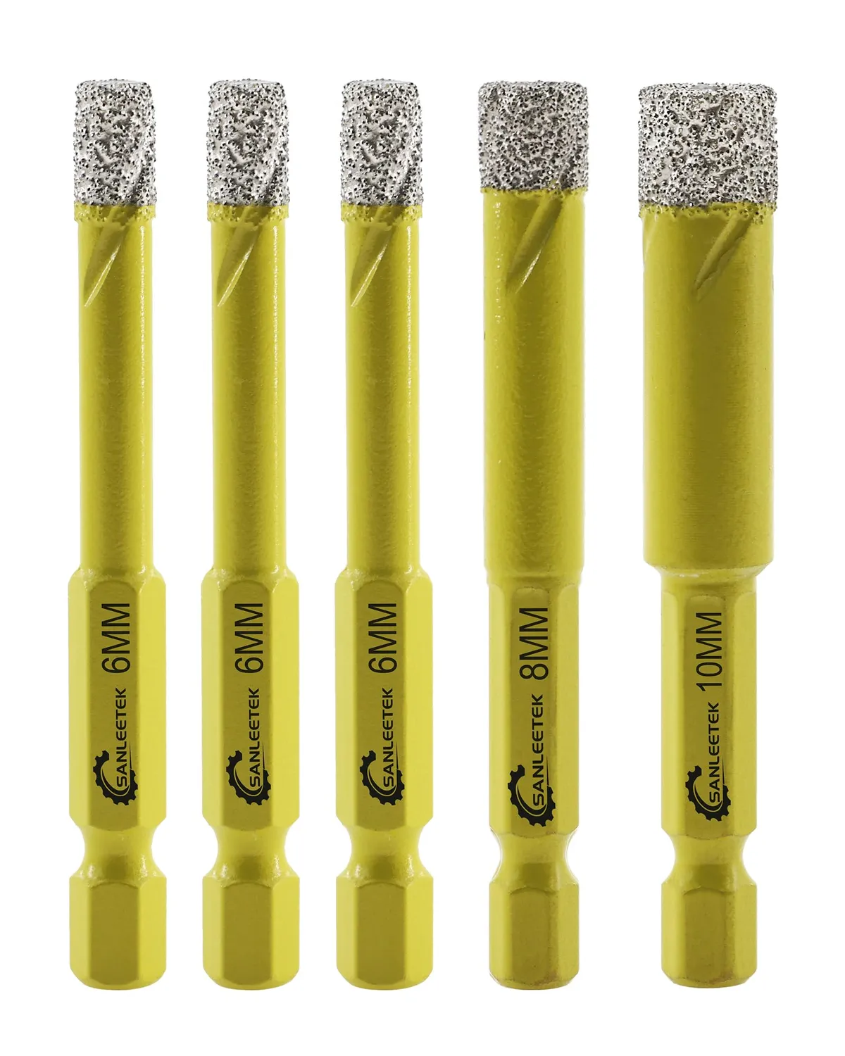 Sanleetek Set punte diamantate 6-12 mm gres marmo 5 pezzi