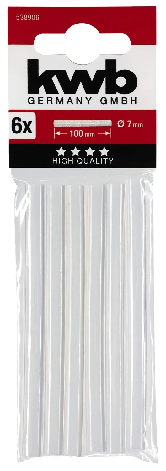 KWB Bastoncini Colla a Caldo 7x100 mm 6 Pezzi
