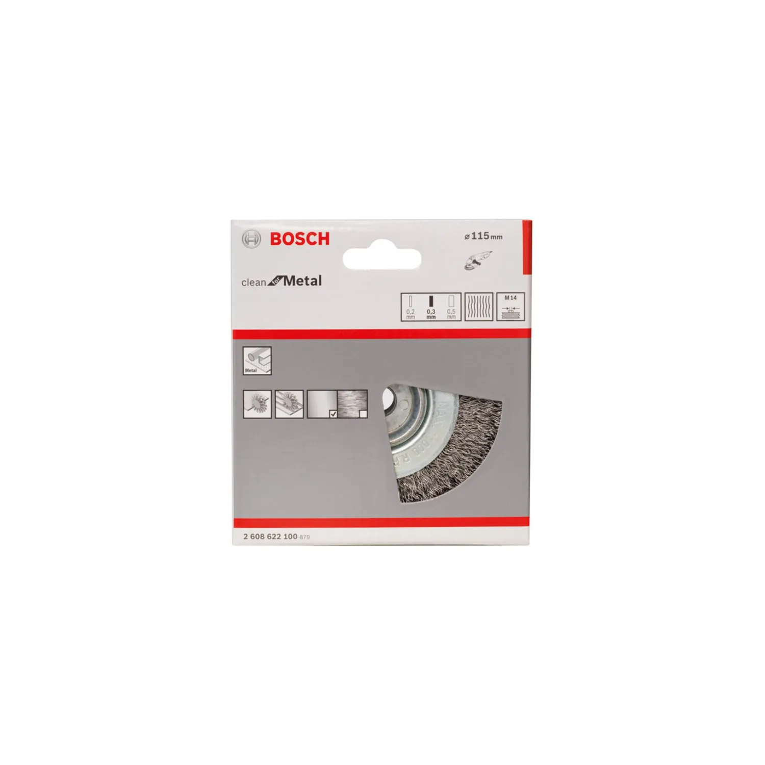 Bosch Expert PRO Metal Clean spazzola a disco M14 ottonata