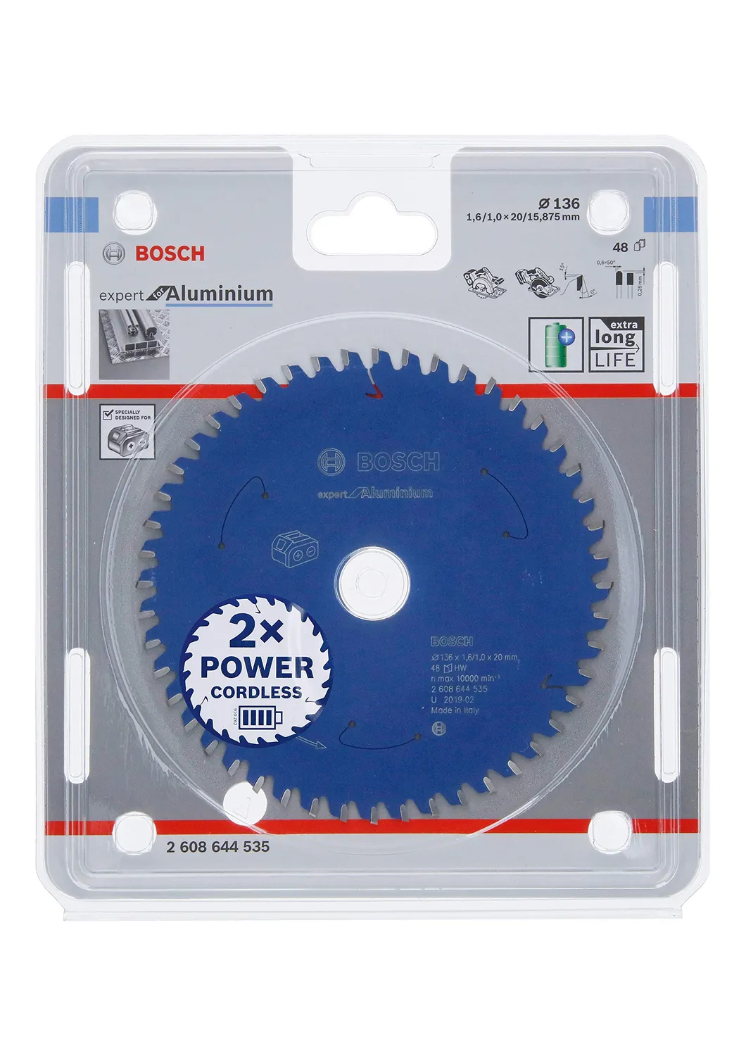 Bosch Expert for Aluminium lama circolare 165x20 54 denti