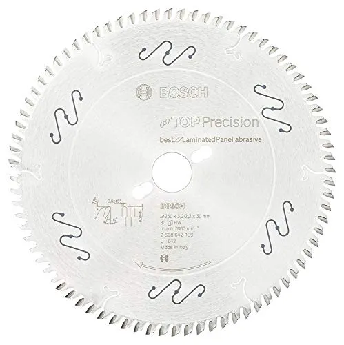 Bosch Expert Top Precision lama circolare 250x30 80T laminato