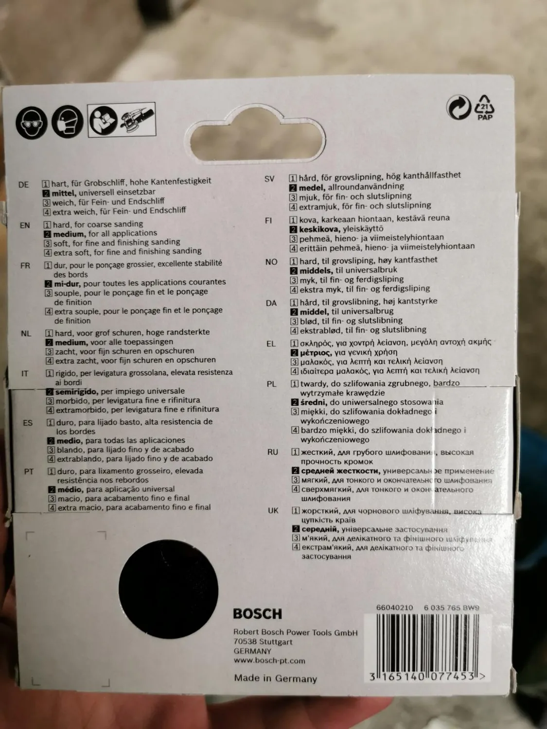 Bosch Expert PEX 12/125 platorello medio 125 mm