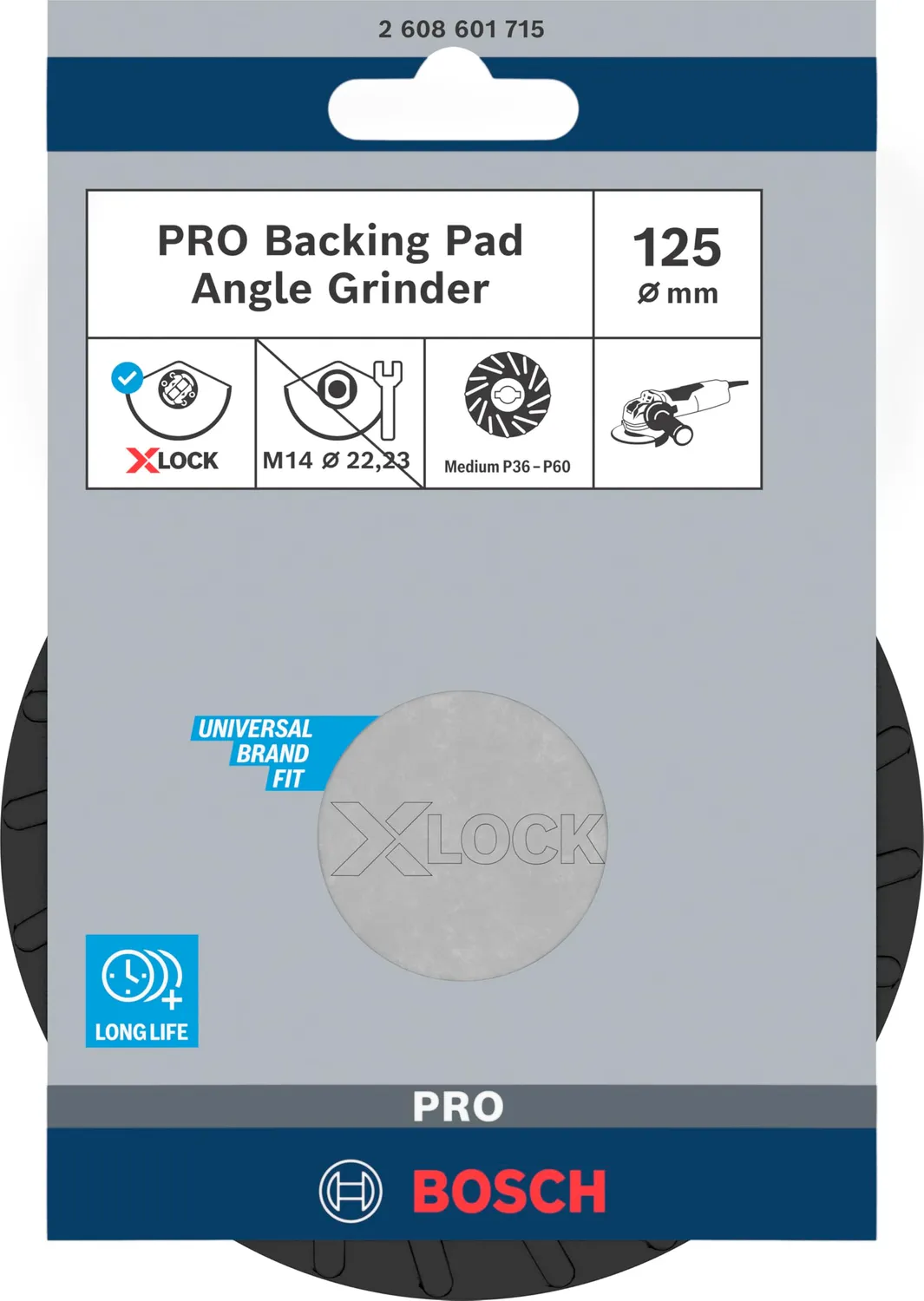 Bosch Expert PRO platorello X-Lock medio 125 mm levigatura