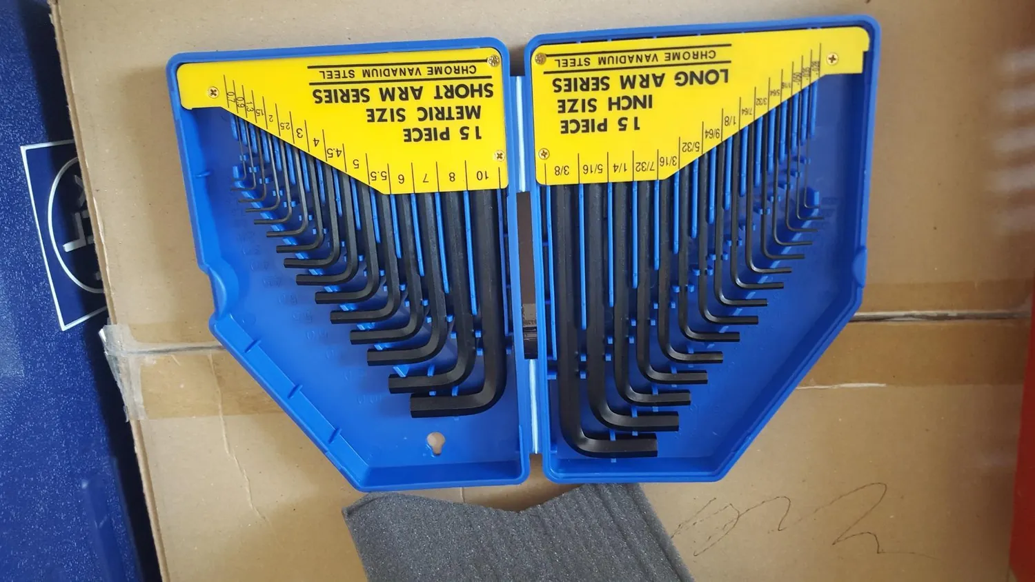 S&R set chiavi a brugola esagonali 30 pz metriche e pollici