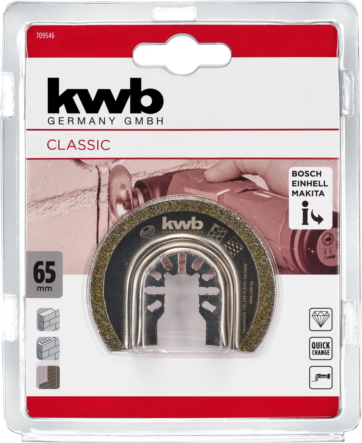 KWB 709546 lama diamantata 65 mm per multifunzione