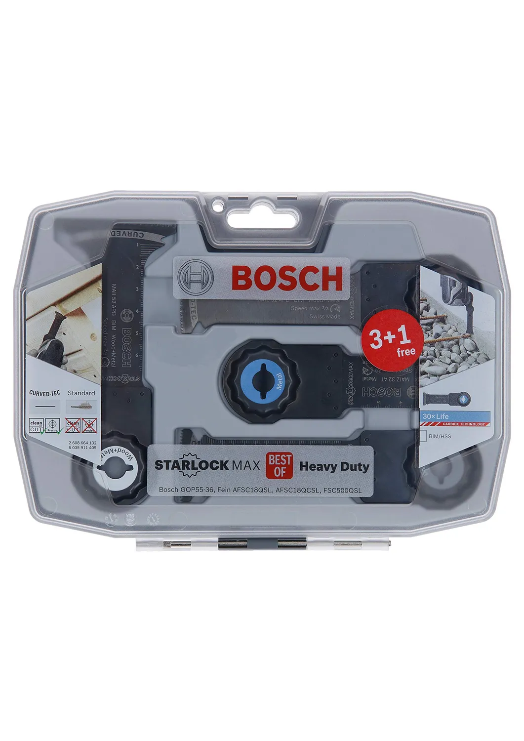 Bosch Expert Starlock Max lame multifunzione 4 pz legno metallo