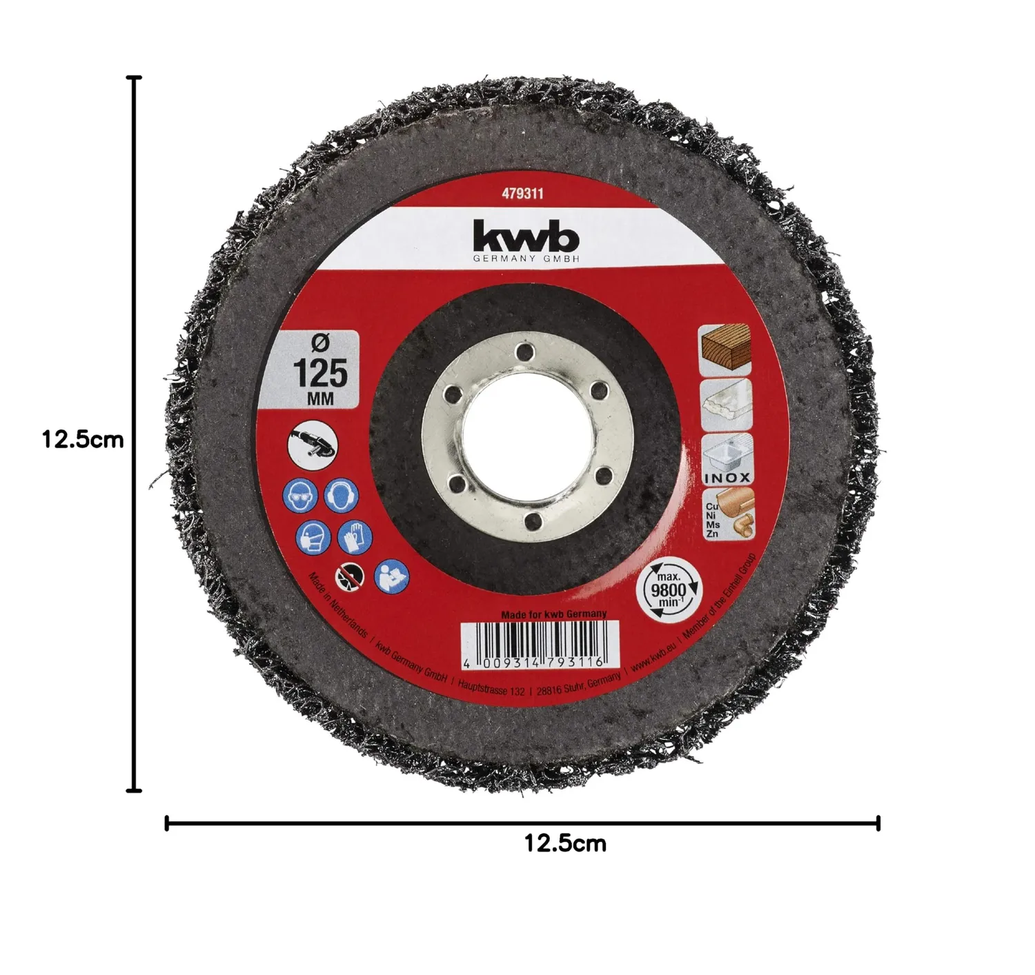 KWB 4793-11 dischi pulizia nylon 125x22 mm carburo silicio