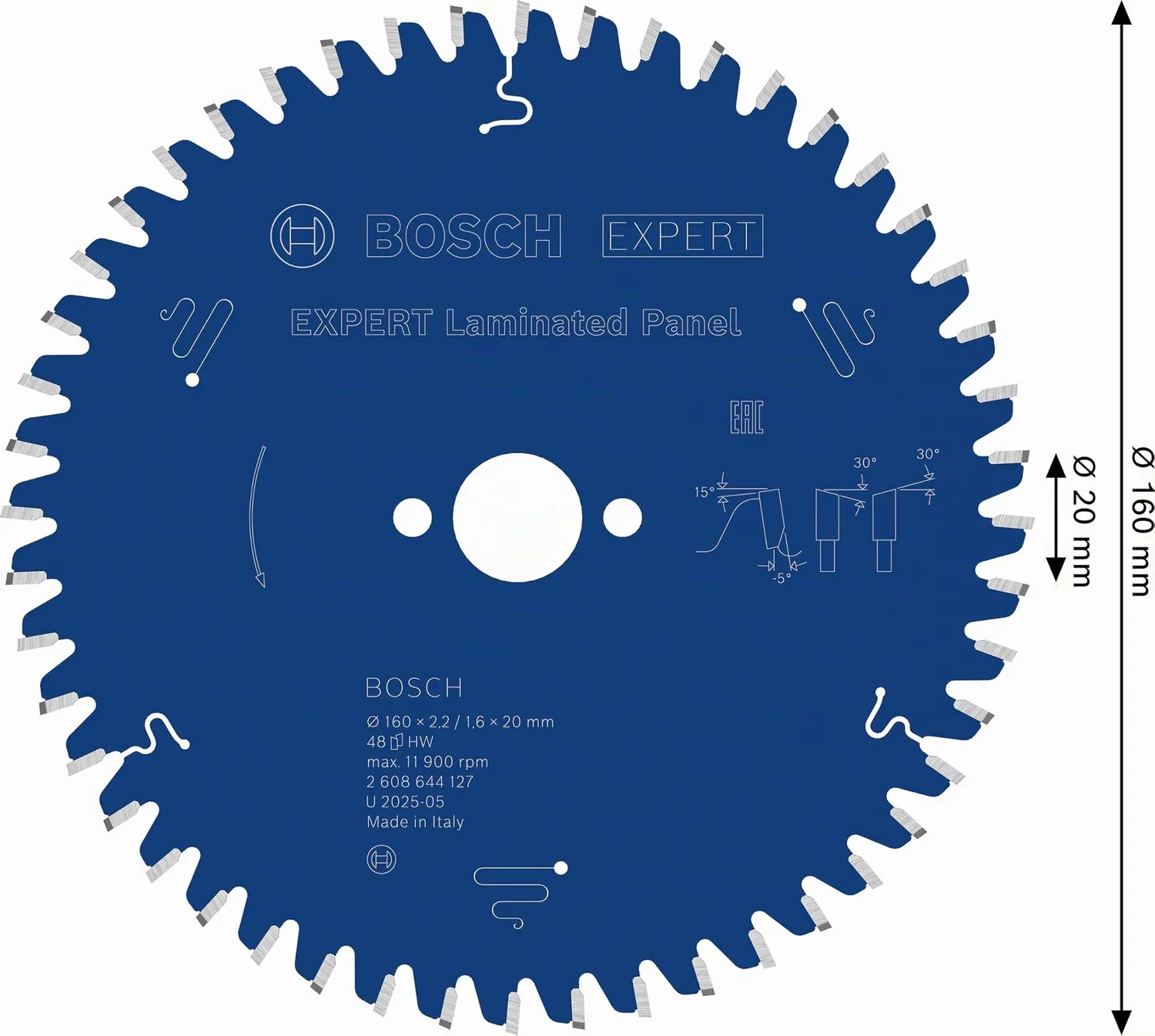 Bosch Expert Laminated Panel Lama 160x20 42 Denti Legno