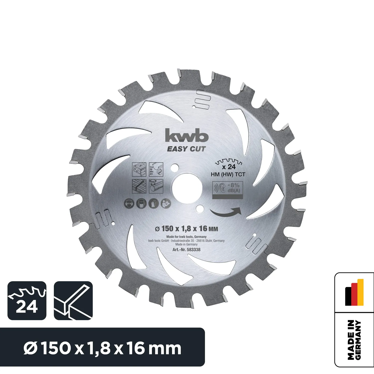 KWB Easy Cut AKKU-TOP 583338 lama circolare 150x16 mm universale