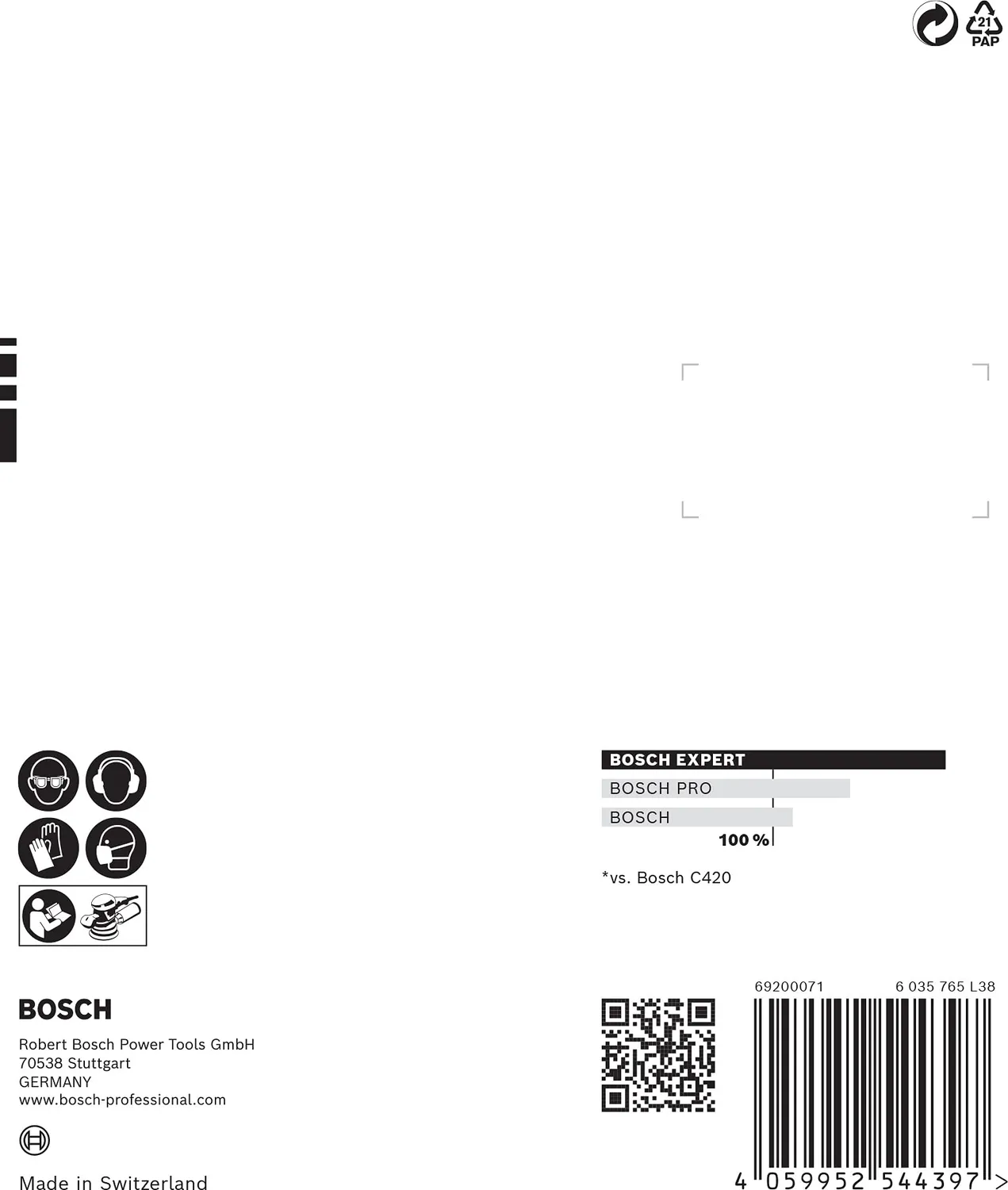 Bosch Expert C470 dischi abrasivi 125 mm 6 pezzi
