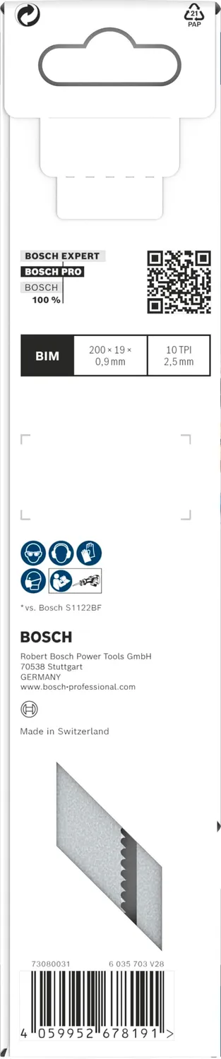 Bosch Expert Pro Pallet S1022HFR lama sciabola 200 mm 5 pezzi
