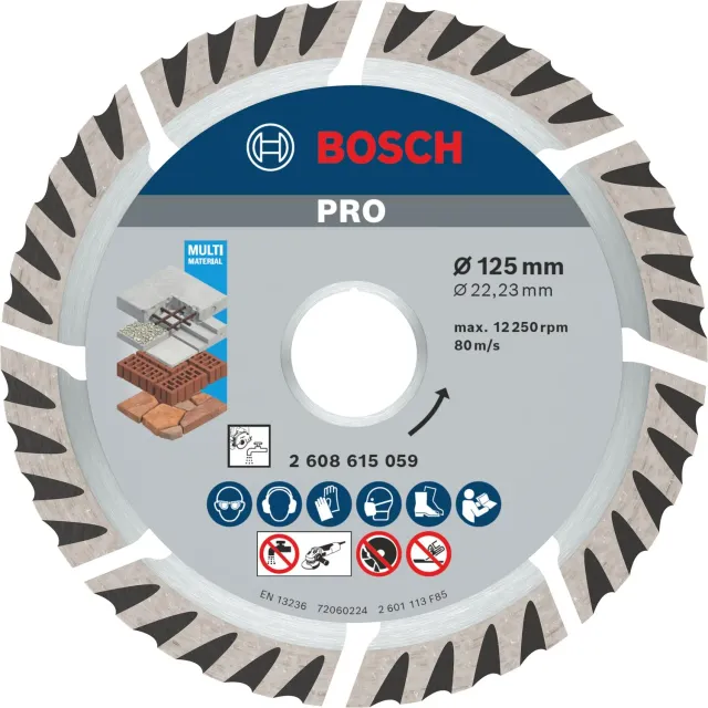 Bosch Expert disco diamantato 125 mm multi materiale 1 pz
