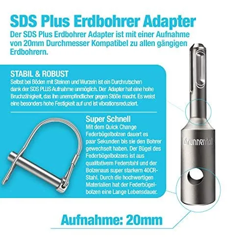 Brunnental SDS-Plus adattatore trivella 40-150 mm terreno