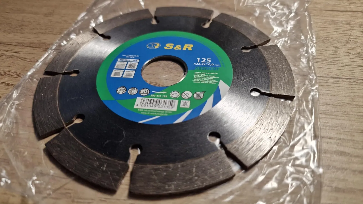 S&R disco diamantato 125 mm segmentato per cemento pietra