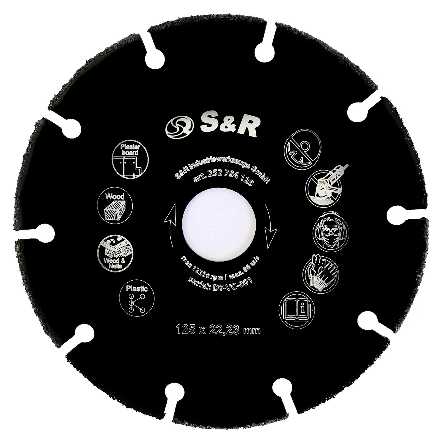 S&R disco taglio legno 125 mm carburo TCT