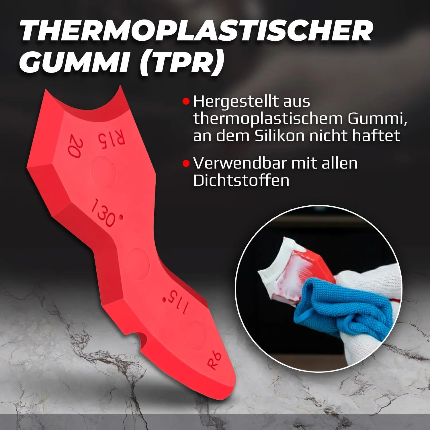 Graff set 4 spatole silicone liscia fughe bagno cucina